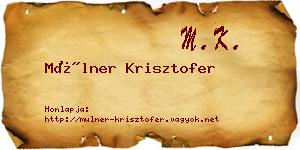 Mülner Krisztofer névjegykártya